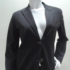 Jill Sander 90s Black Blazer & Trouser Suit Set
