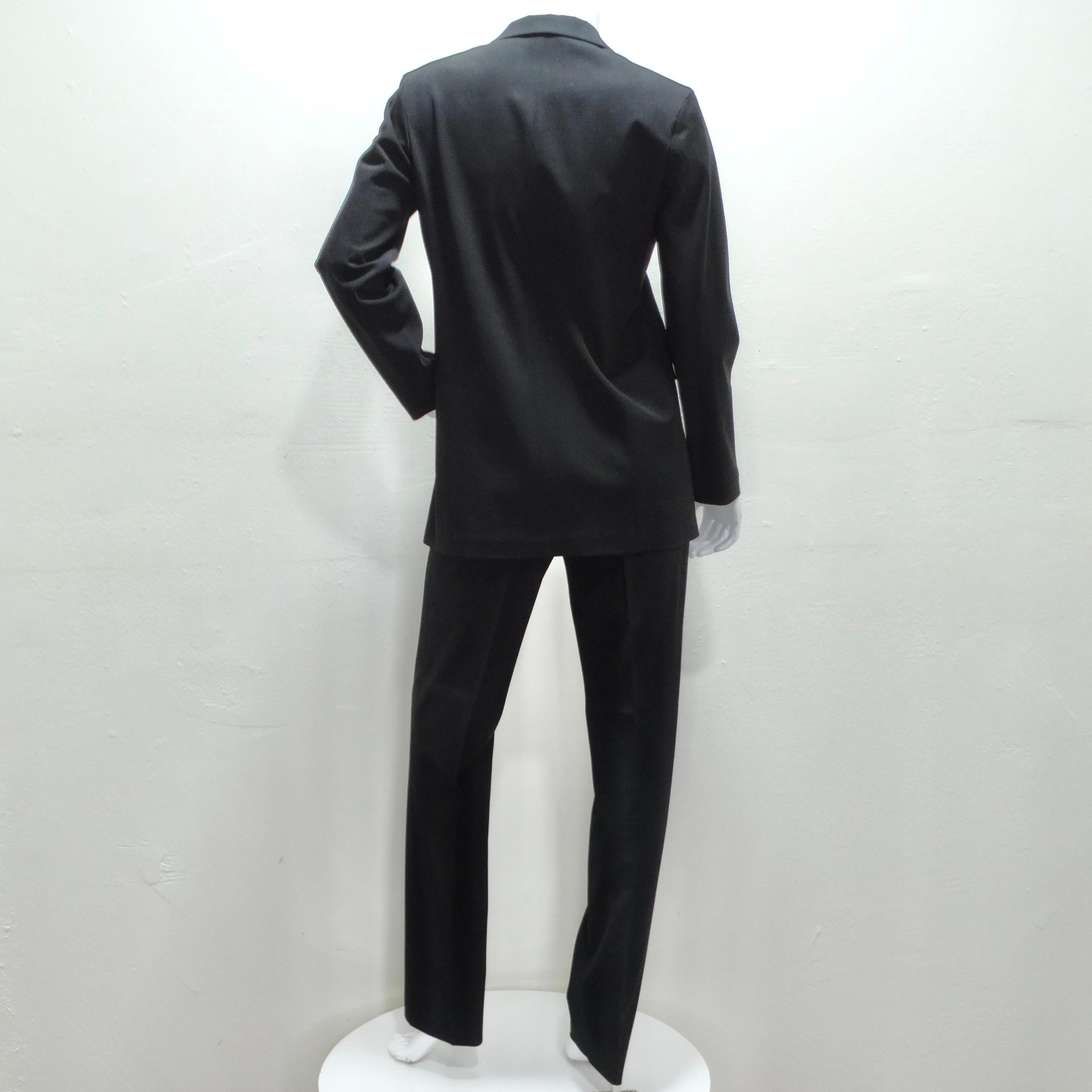Jill Sander 90s Black Blazer & Trouser Suit Set Unisexe en vente
