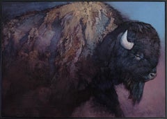 "Toro bisonte" Pittura a olio