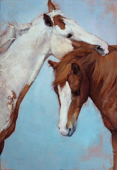 « I'll Scratch Yours if You Scratch Mine » (2024) par Jill Soukup, huile sur toile
