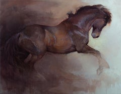 "Ensueño" (2024) de Jill Soukup, Pintura al óleo original sobre tabla
