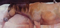 "Snooze" (2024) di Jill Soukup, Pittura a olio originale su tavola