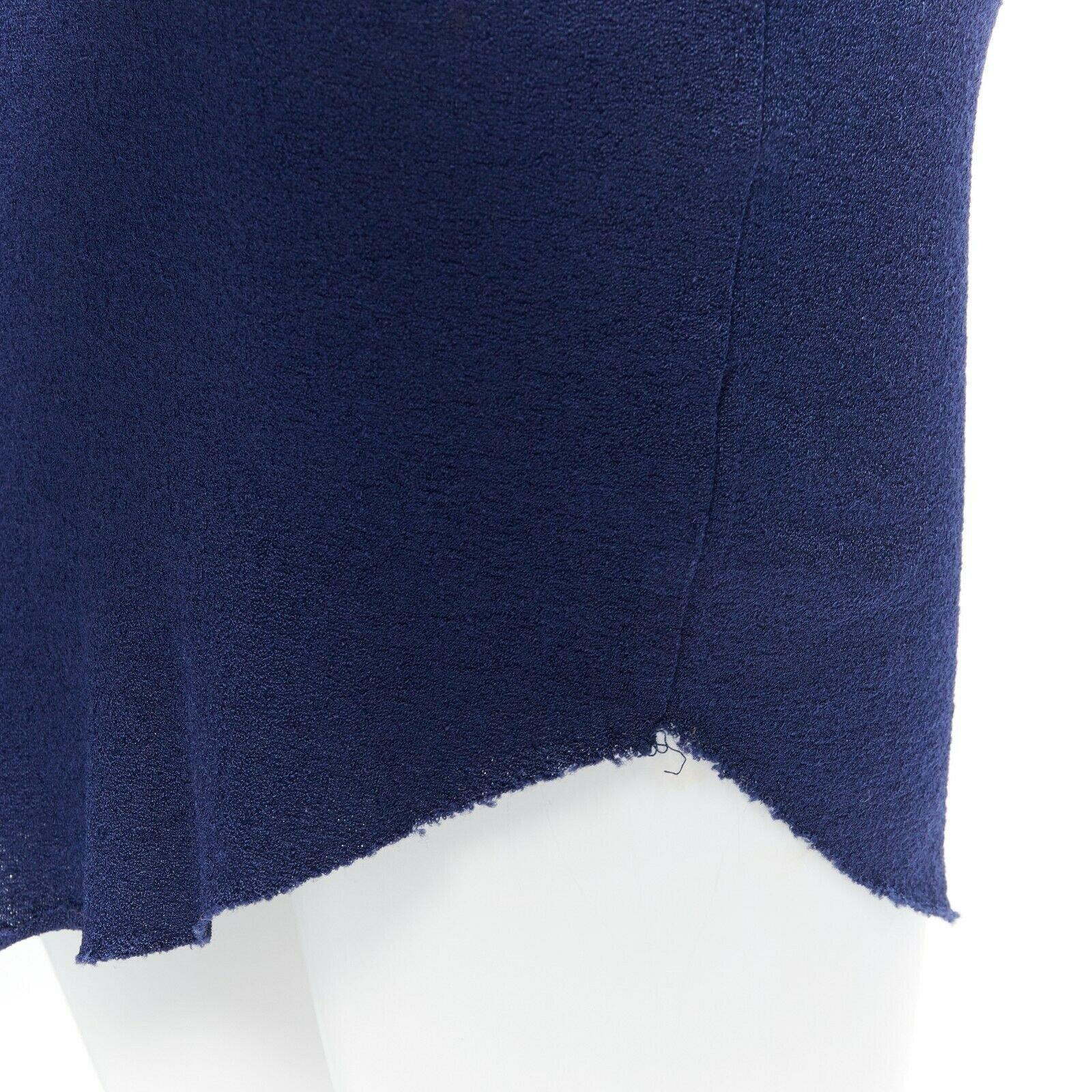 JILL STUART COLLECTION classic blue textured raw-edges hem sleeveless tank dress 1
