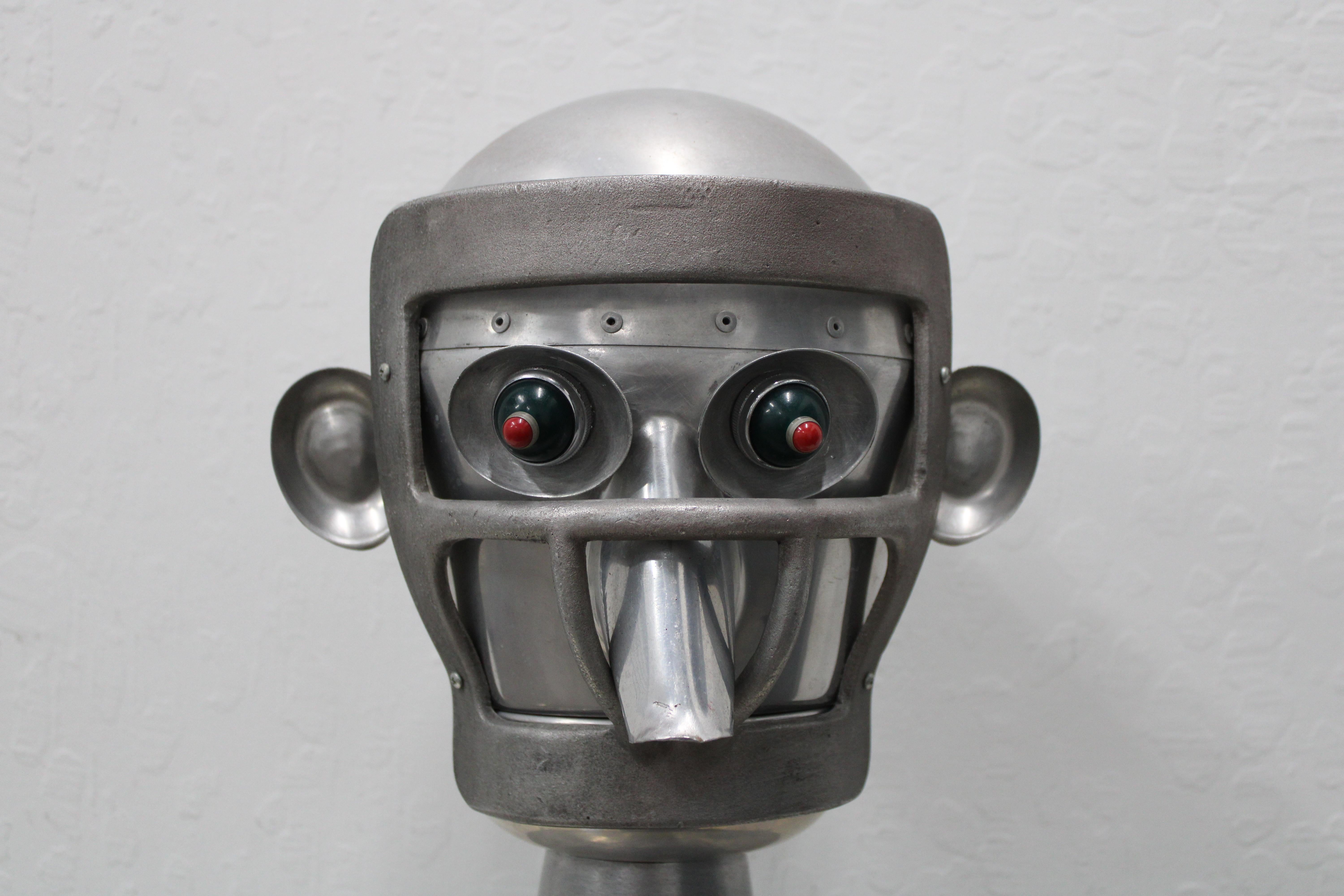 Jim Bauer Hand Made Tin Robot ' Signed ' In Good Condition For Sale In San Francisco, CA