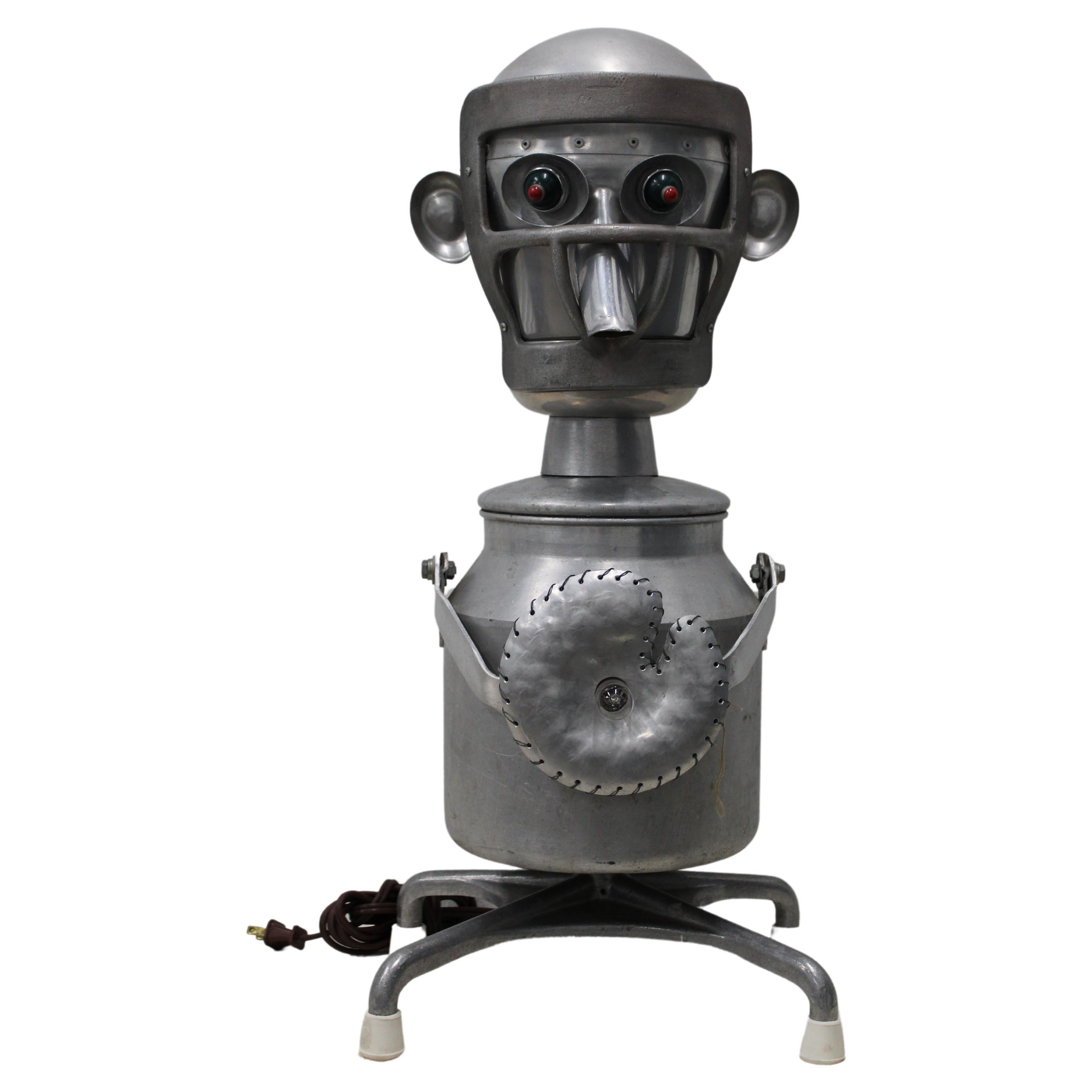 Jim Bauer Hand Made Tin Robot ' Signed ' For Sale