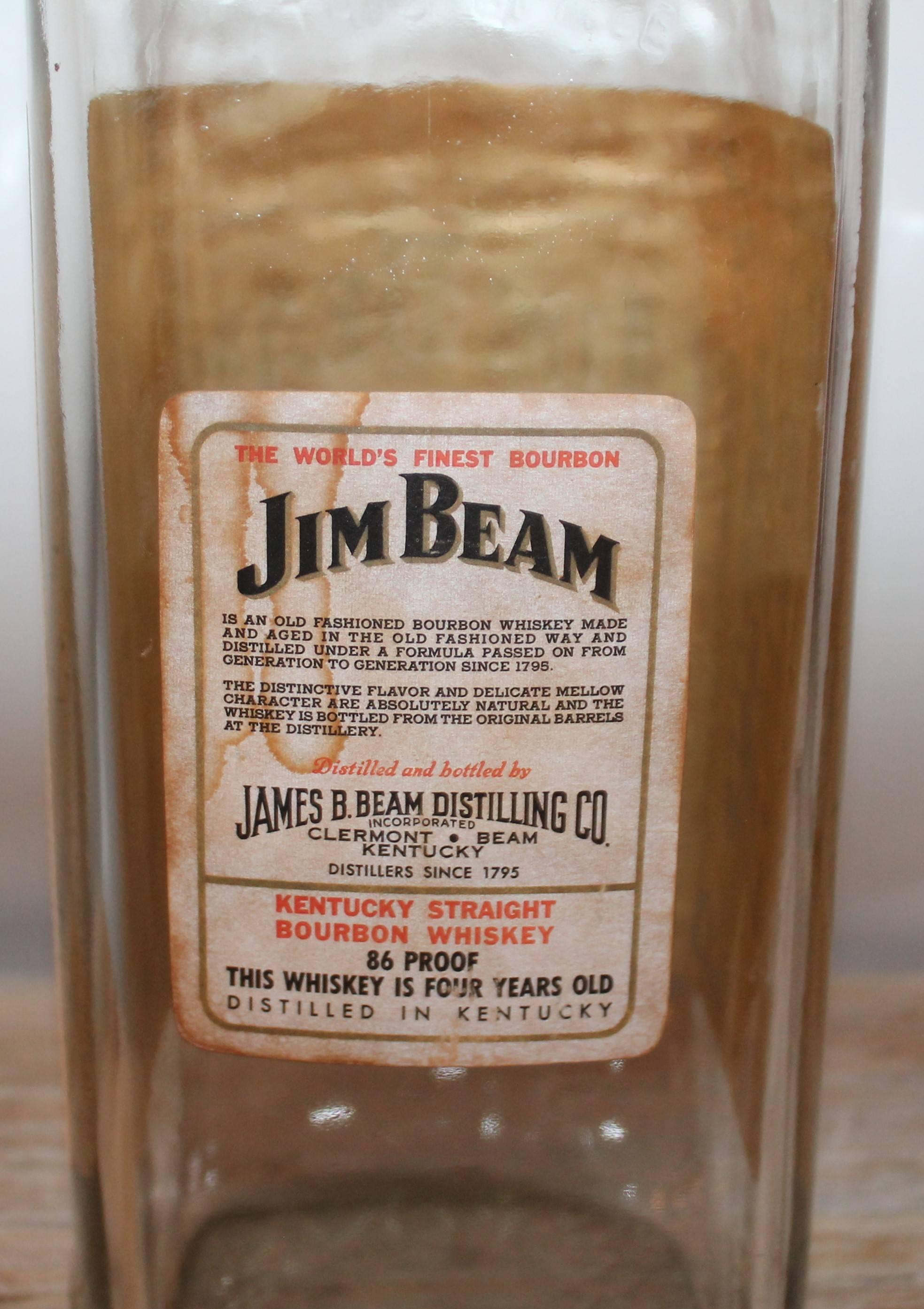 jim beam glass bottle
