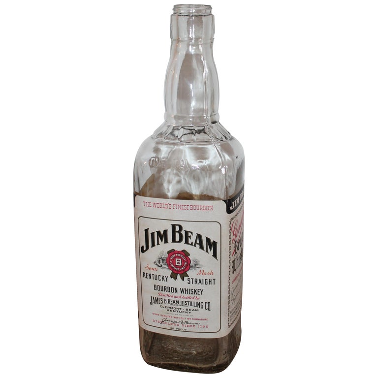 Jim Beam Whiskey Bottle / Trade Bar Bottle at 1stDibs