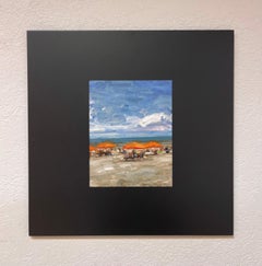 "Beaches 9, "  Beach Scene with Umbrellas by Jim Beckner