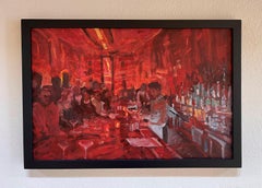 "Cruise Room #8, "  Bar Scene in Red by Jim Beckner