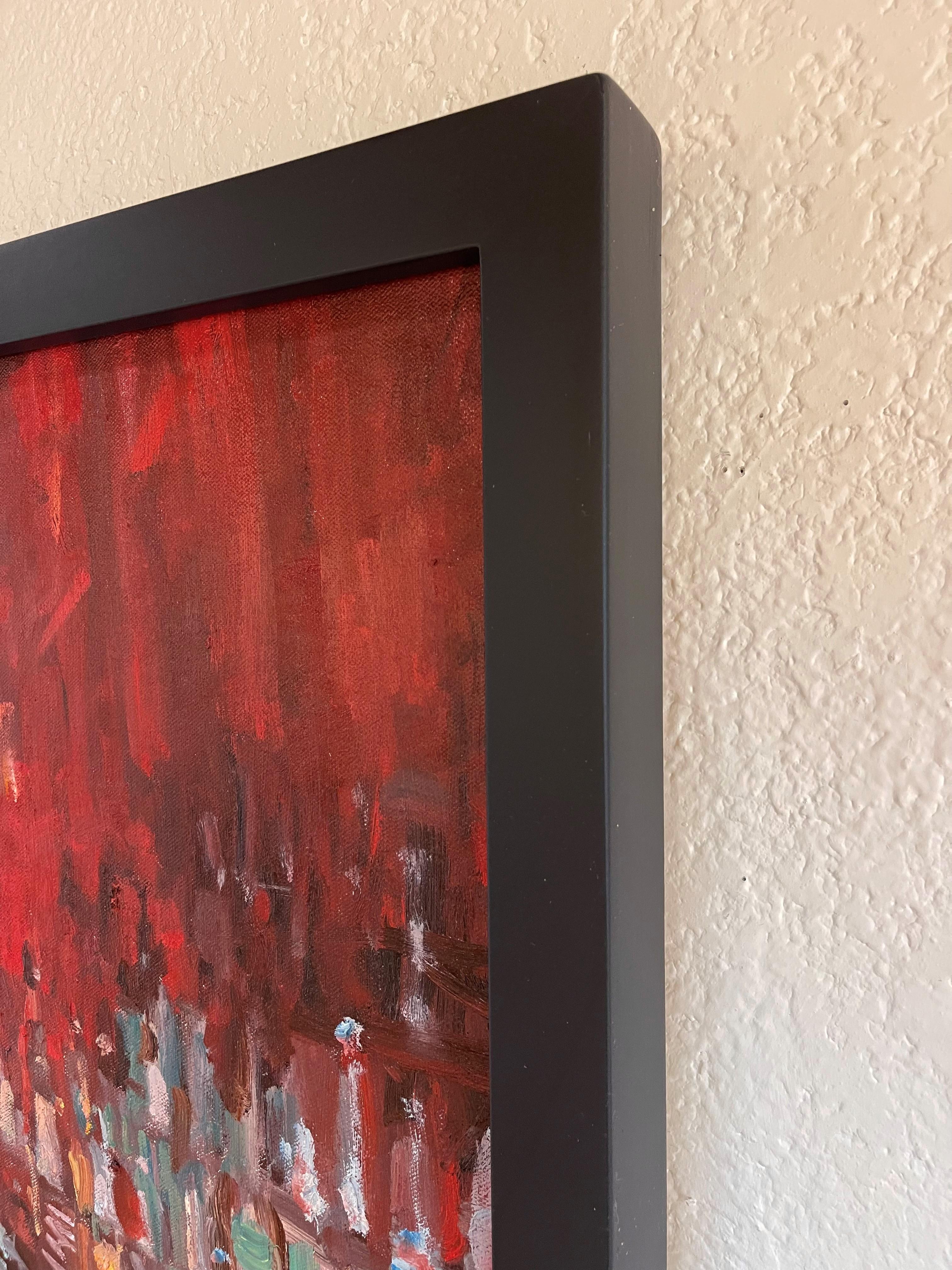 „Cruise Room #8“, „  Barszene in Rot von Jim Beckner im Angebot 3