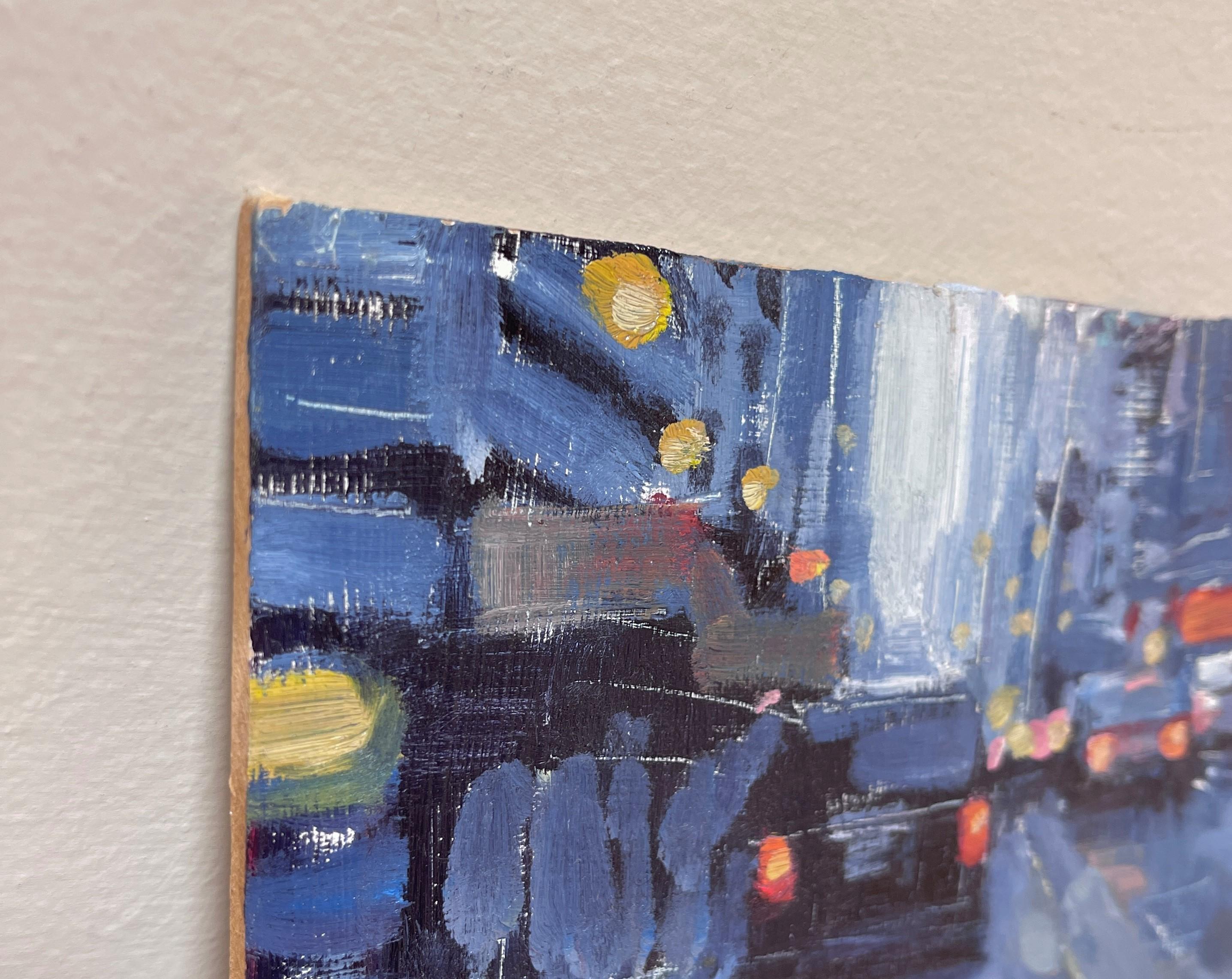 „Roadway II“ von Jim Beckner, Original impressionistisches Stadtbild, Ölgemälde im Angebot 3