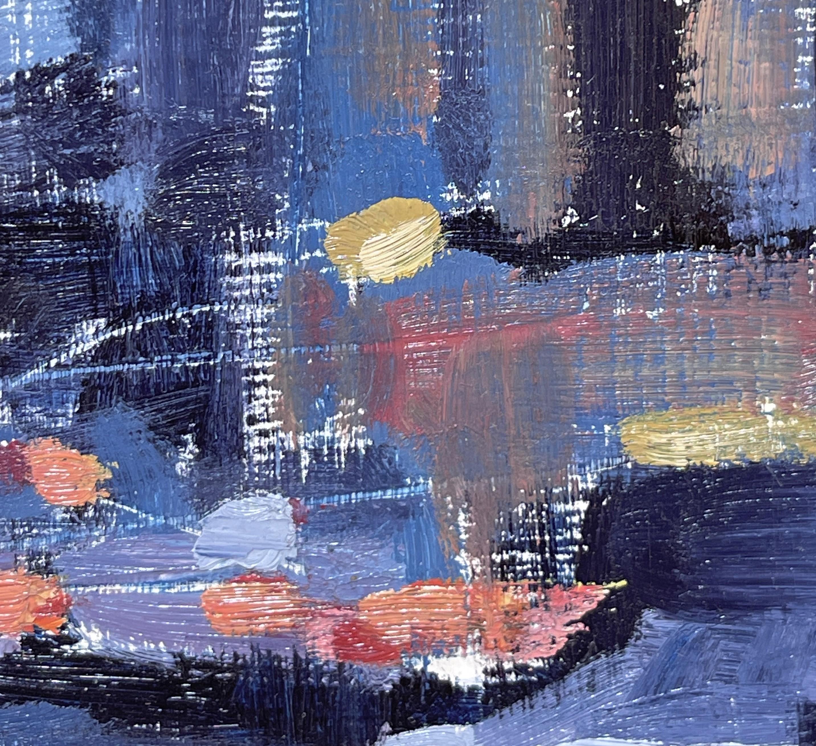 „Roadway II“ von Jim Beckner, Original impressionistisches Stadtbild, Ölgemälde im Angebot 4