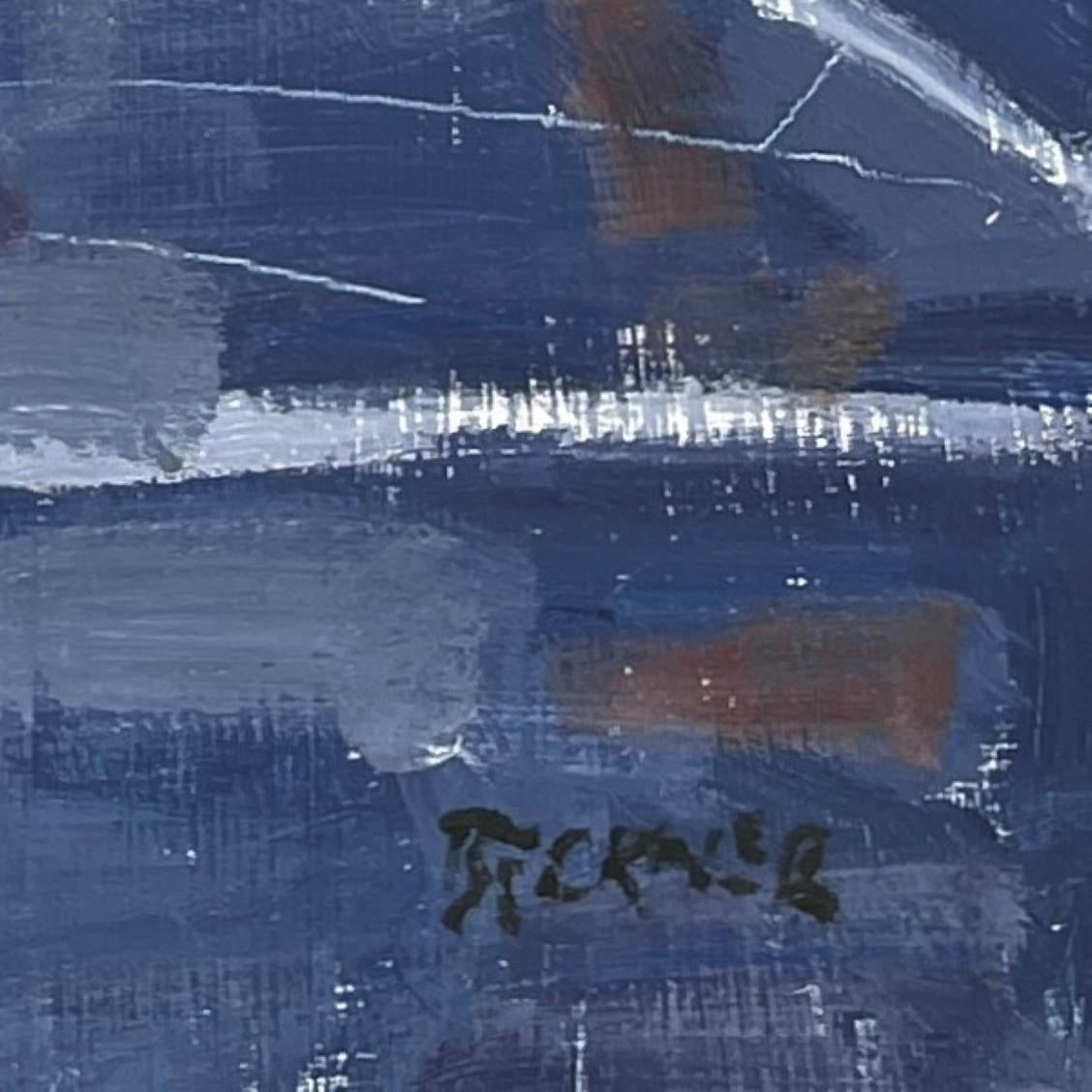 „Roadway II“ von Jim Beckner, Original impressionistisches Stadtbild, Ölgemälde im Angebot 7
