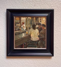 "Vista sulla cucina" (2010) di Jim Beckner, pittura ad olio originale per interni
