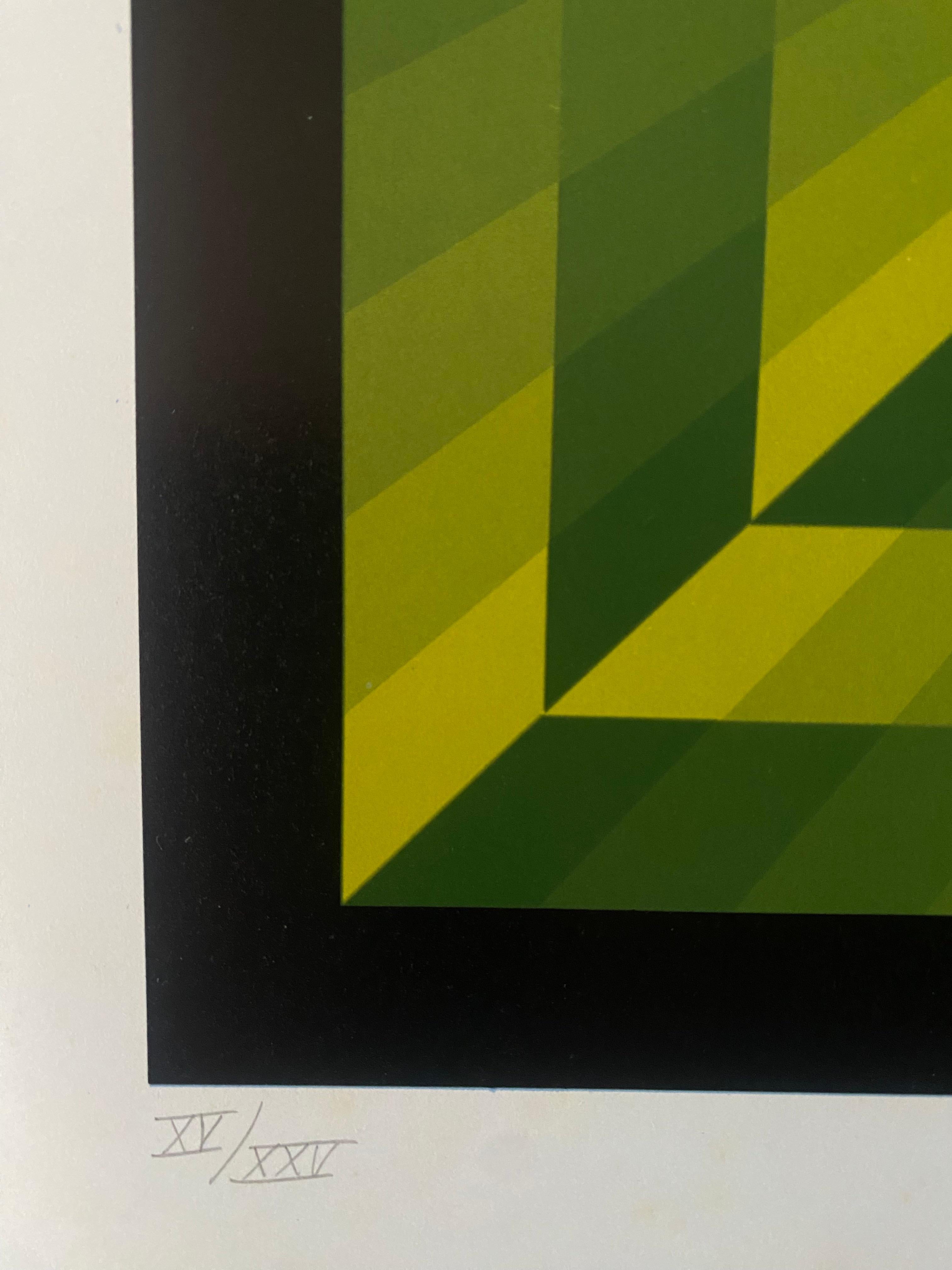 Jim Bird - tribute to Vasarely 15 - 1970 In Good Condition For Sale In Saint ouen, FR