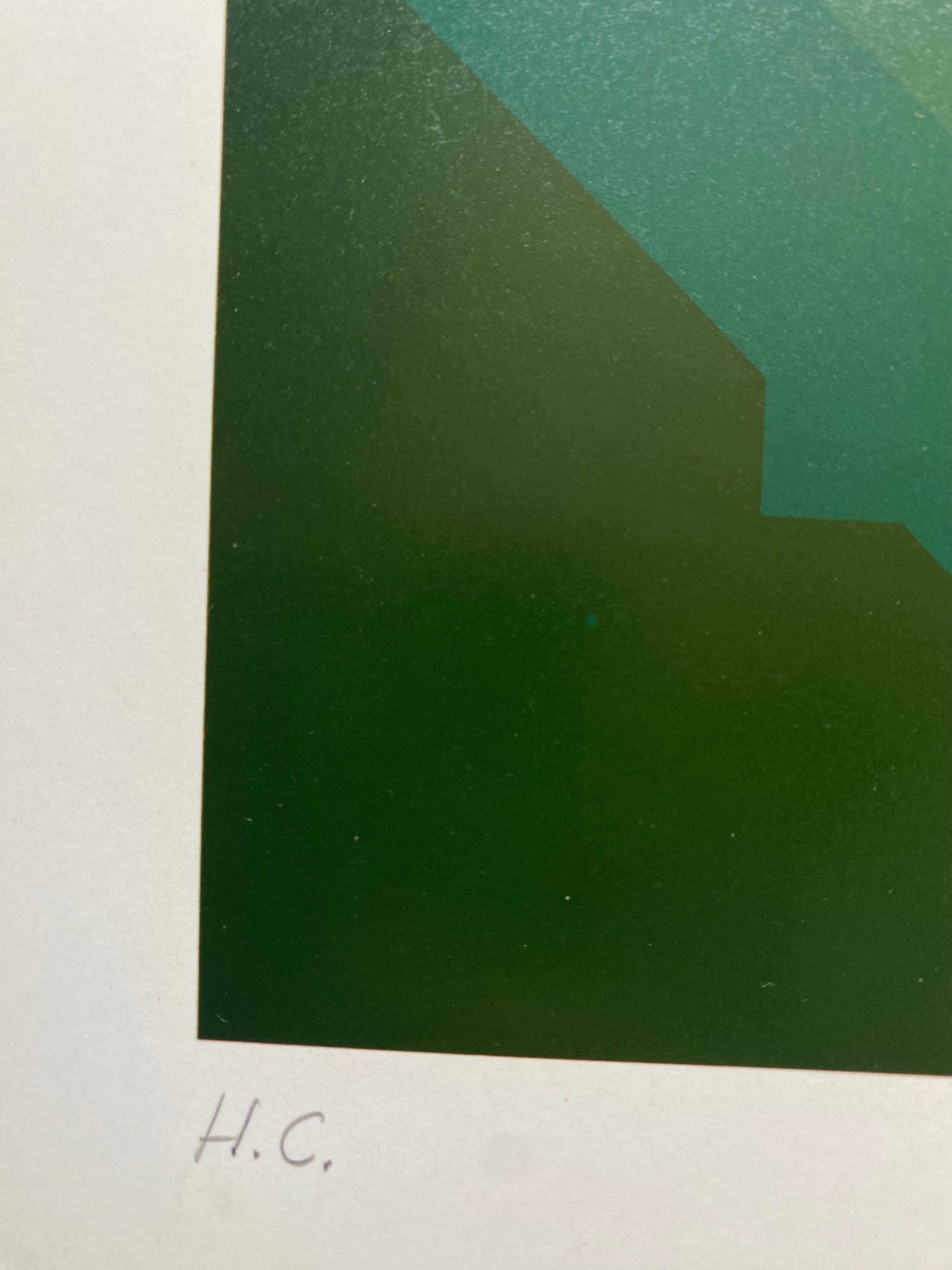 Jim Bird - Hommage an Vasarely 
Fotolithografie
CIRCA 1970
Unterzeichnet 
Papierformat : 68×68
Bildgröße: 61×61 
Perfekter Zustand 
Herausgegeben von Poligrafa, Barcelona.