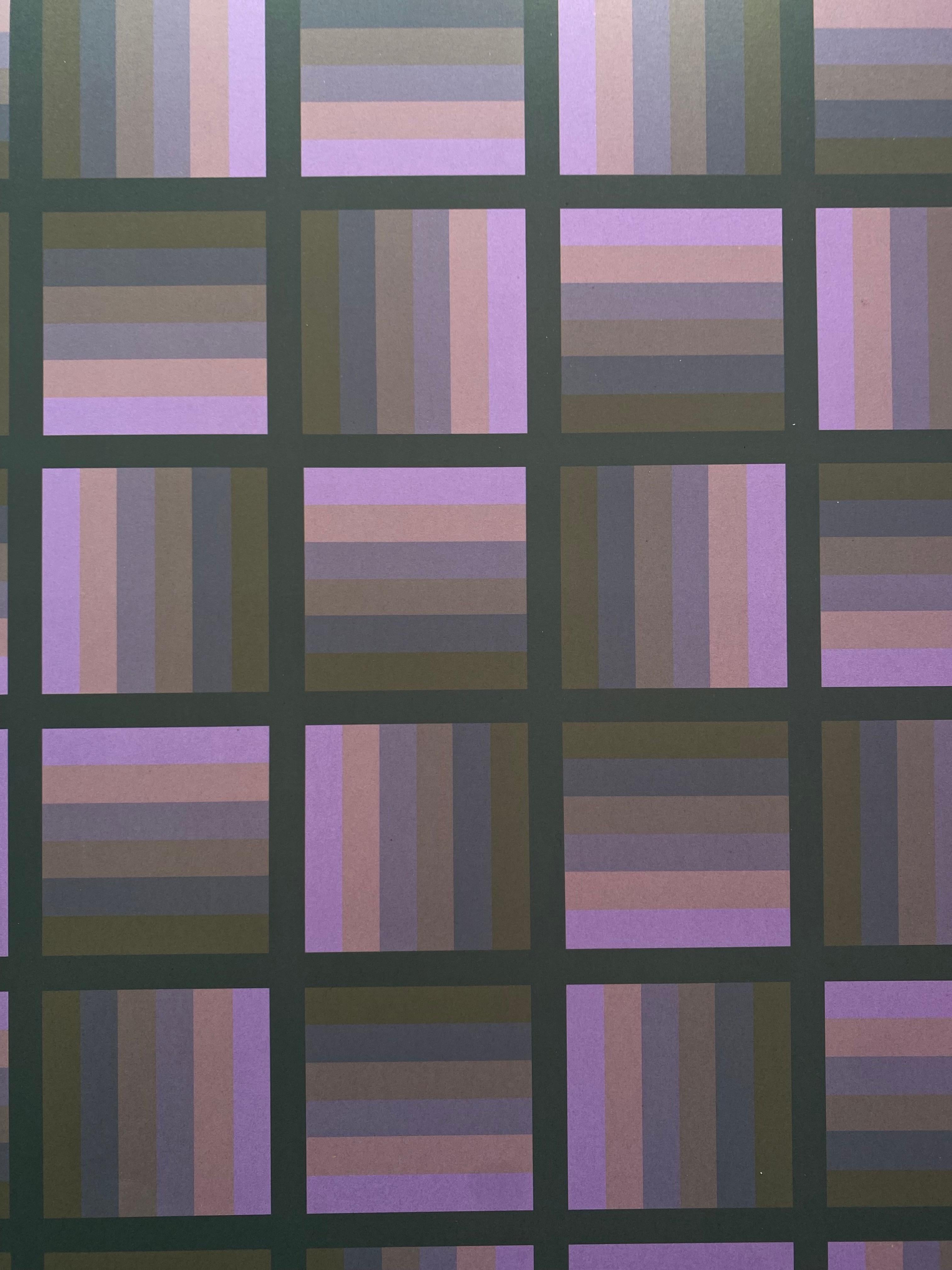 Jim Bird – Hommage an Vasarely 7 - 1970 (Papier) im Angebot