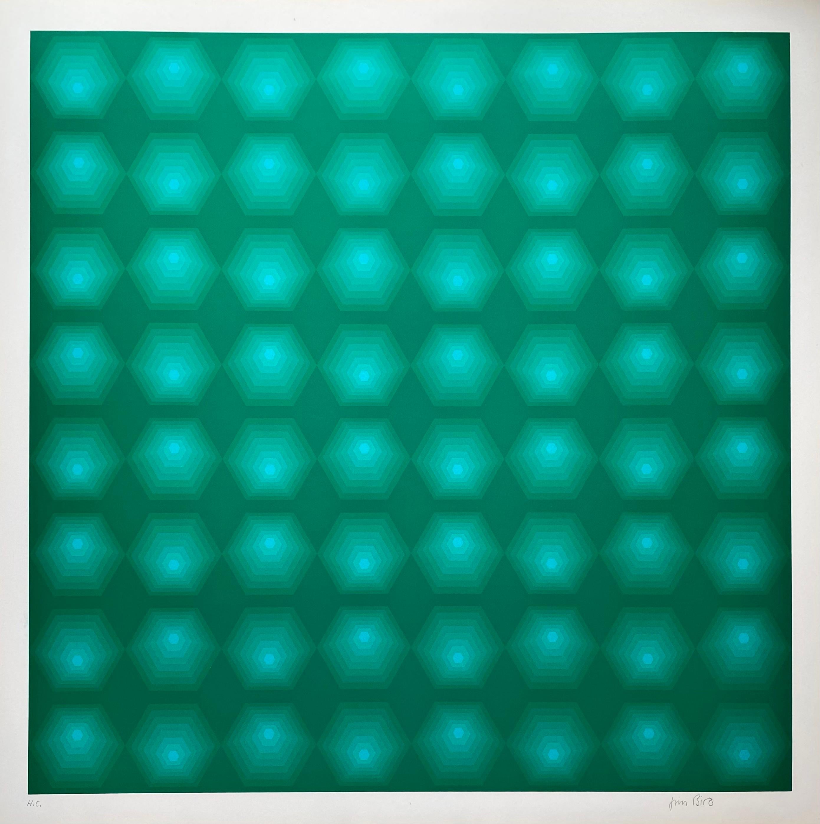 Late 20th Century Jim Bird, Tribute to Vasarely 9, 1970 For Sale