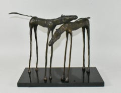 Jim Budish "Lazy Days" Bronze Of 2 Horses