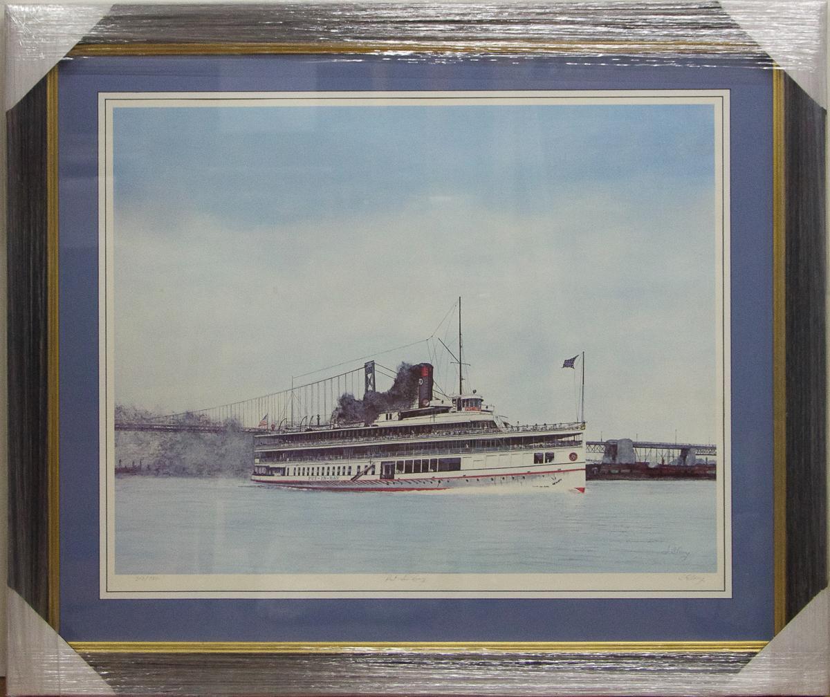 Jim Clary  Landscape Print - "Put in Bay" by Jim Clary. Framed Limited Edition Lithograph: 213/750. 