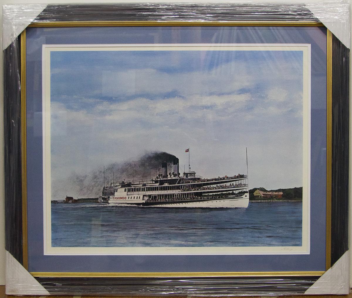 Jim Clary  Landscape Print - "Tashmoo" by Jim Clary. Limited Edition Lithograph, Plate and Hand Signed.