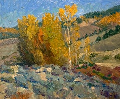 'Aspen in Vail' by Jim Cobb, Oil on Canvas Painting