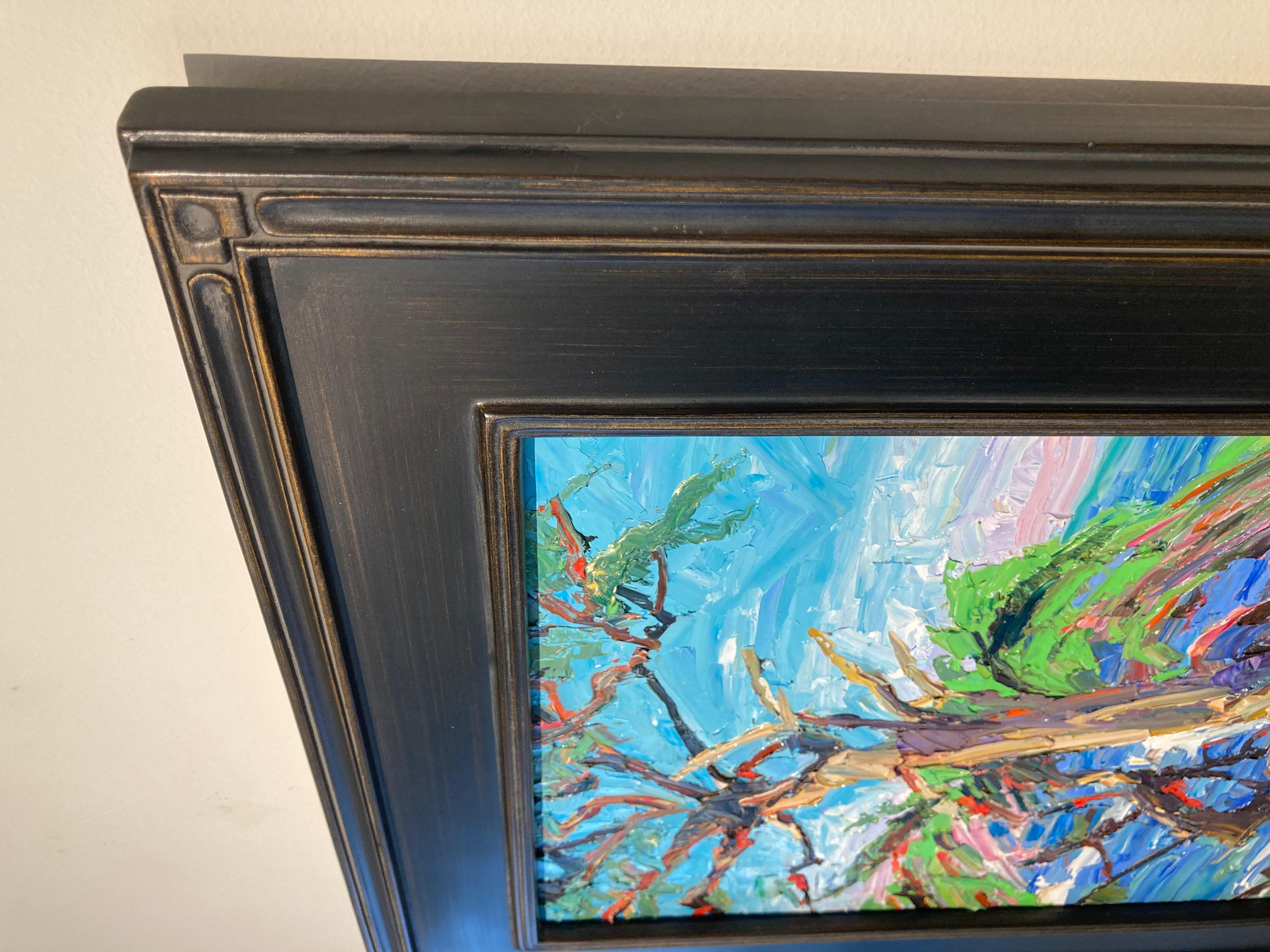 Peinture à l'huile sur panneau de gesso « Cypress Point » de James Cobb en vente 4