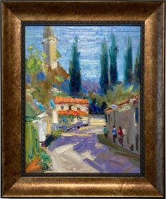 Used 'Italia, ' by James Cobb, Oil on Linen Painting