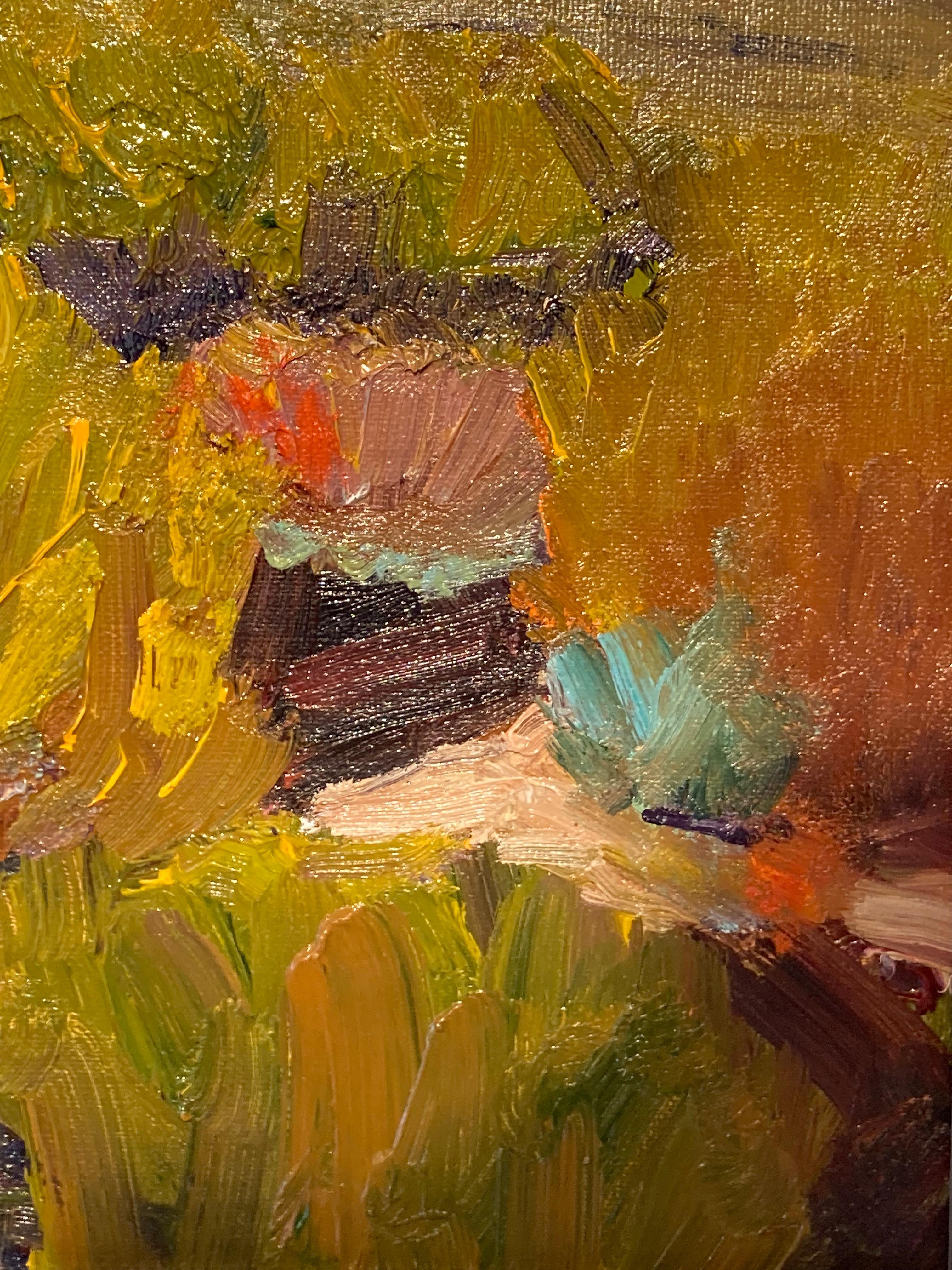 « Nouveau Mexique automne », par James Cobb, peinture à l'huile sur toile - Expressionniste Painting par Jim Cobb