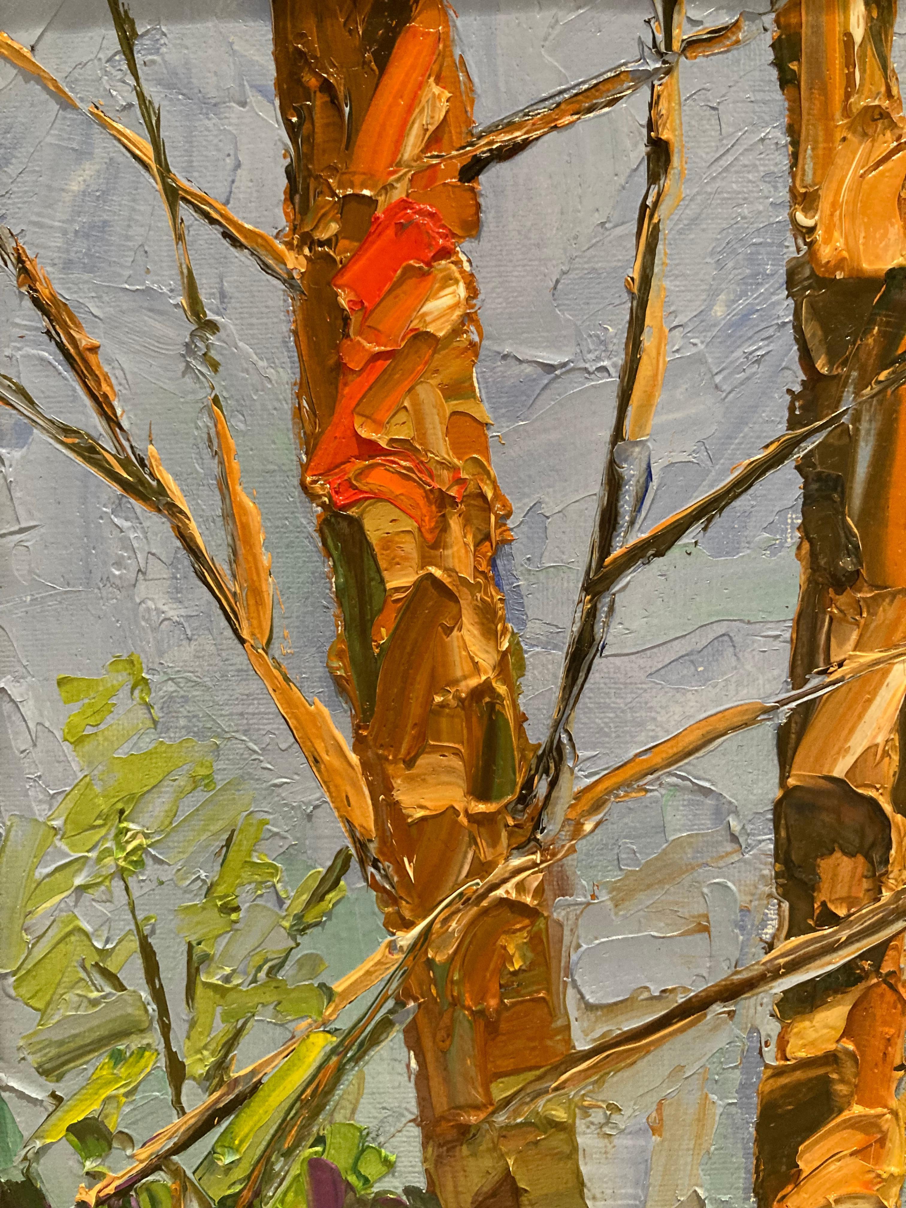 „River Birch“ von James Cobb, Öl auf Leinwand, Gemälde – Painting von Jim Cobb