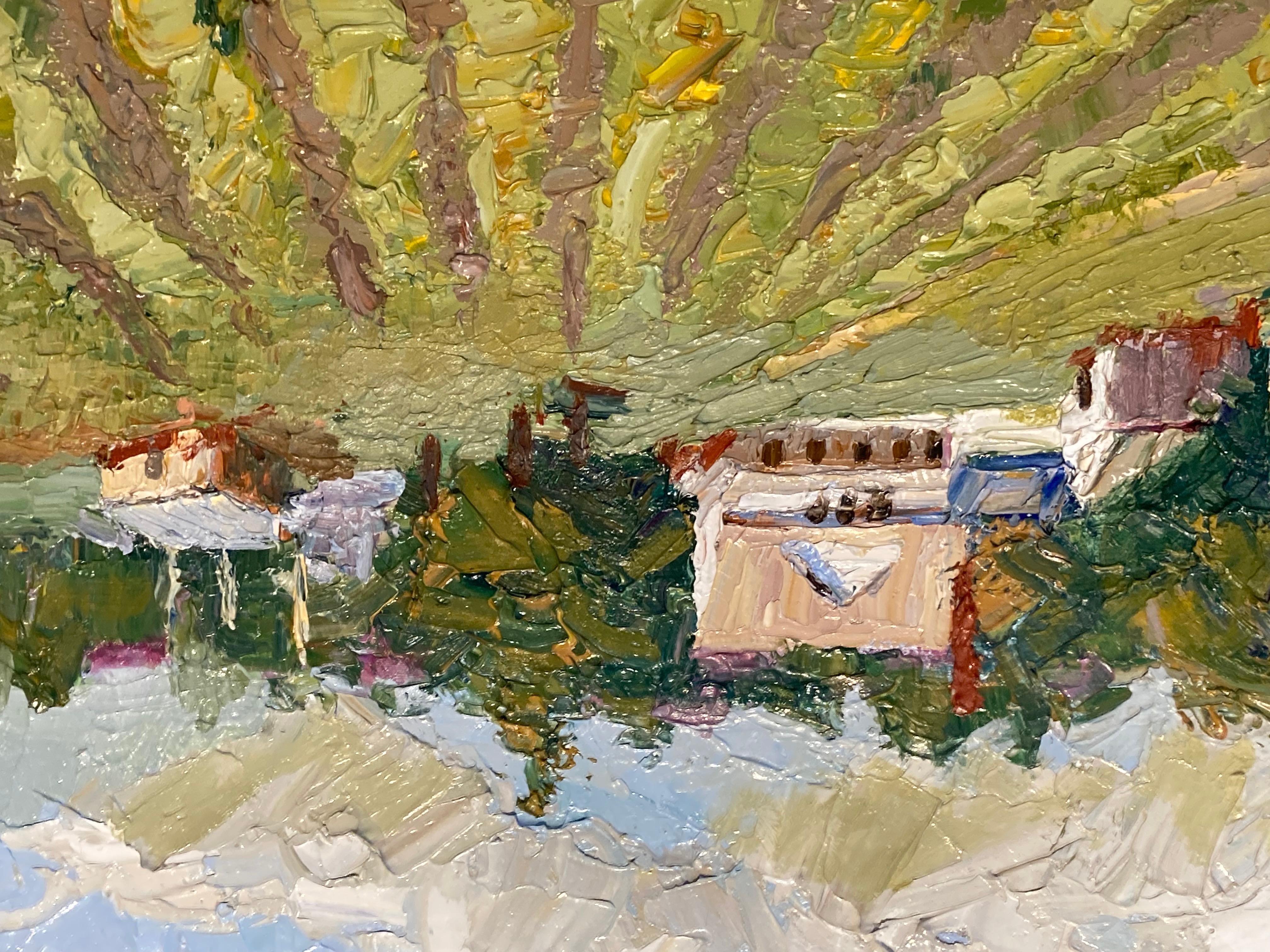 „Susan's Farm“ von James Cobb, Öl auf Leinwand, Gemälde (Expressionismus), Painting, von Jim Cobb