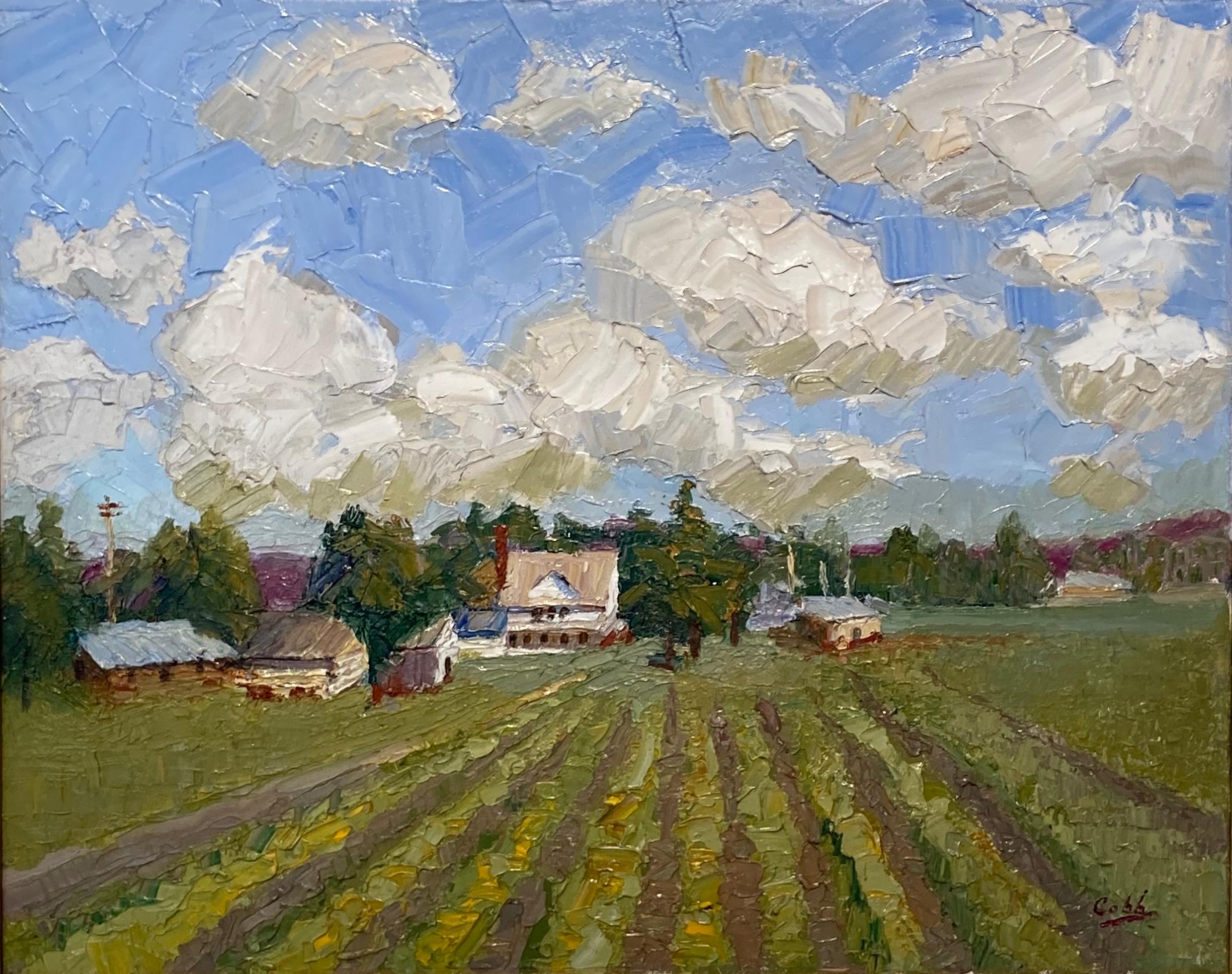 „Susan's Farm“ von James Cobb, Öl auf Leinwand, Gemälde im Angebot 3