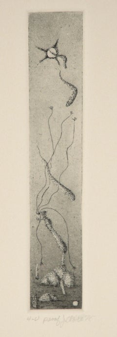 "4 - Prueba U" - 1976 Litografía surrealista sobre papel