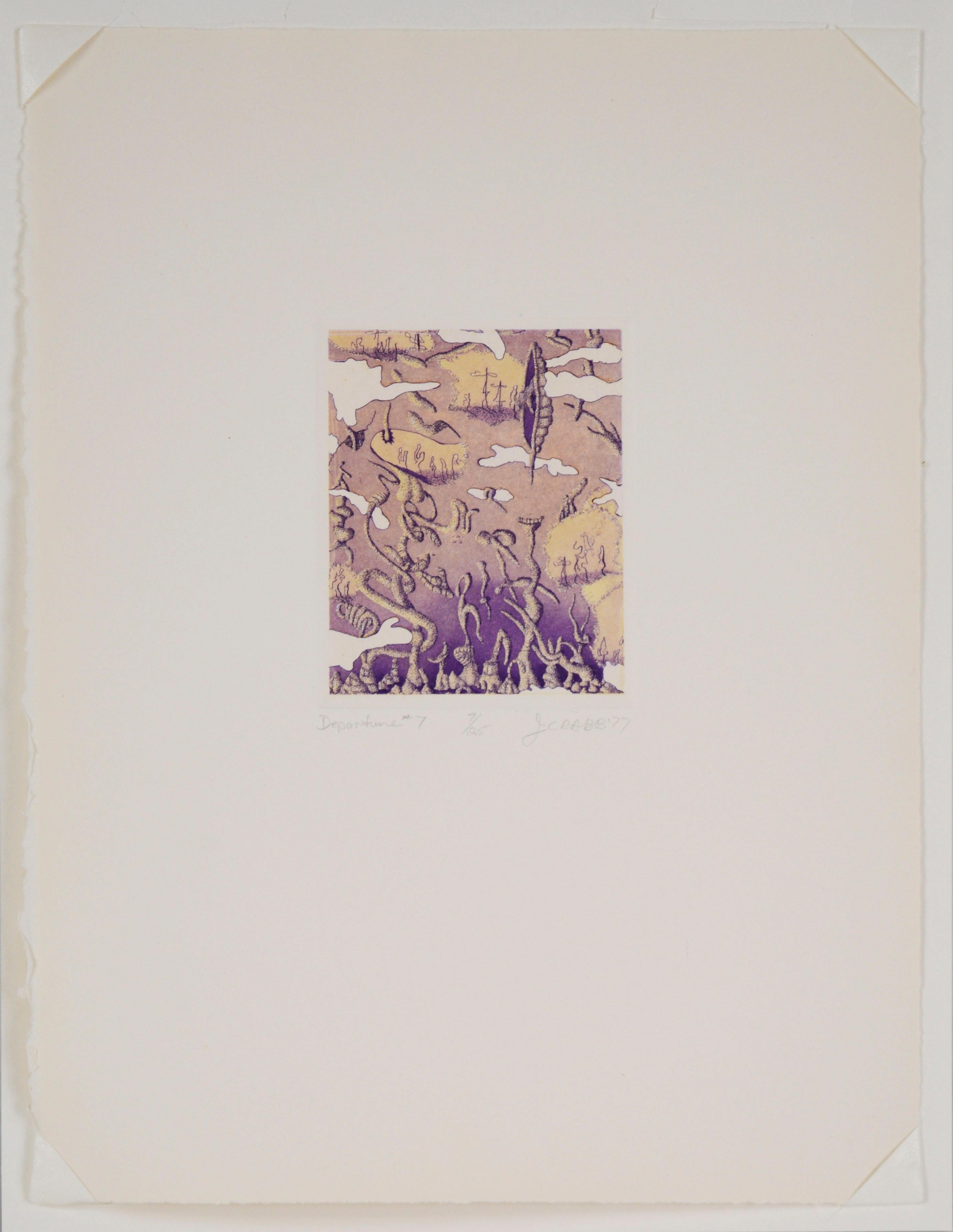 „Departure #7“ – Lithographie auf Papier – Print von Jim Crabb
