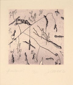 "freedom?" - 1976 Surrealist Lithograph on Paper