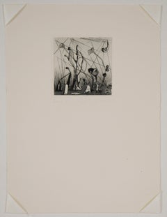 "June A" - 1975 Surrealist Lithograph on Paper