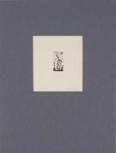 "solo un altro..." - Litografia surrealista su carta del 1976