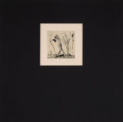 "Il peso" - Litografia su carta in bianco e nero del 1975