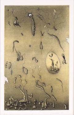 "Faded Jeans + Stuff" - Surrealist Colored Etching #10/20, 1976