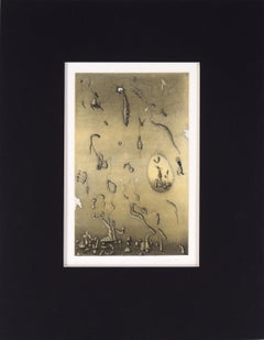 "Jeans sbiaditi + roba" - Acquaforte colorata surrealista #10/20, 1976