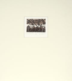 "Silent Dancers" - 1977 Surrealist Lithograph on Paper