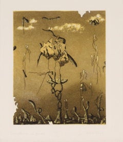 "Sometimes is forever" - 1976 Surrealist Lithograph on Paper