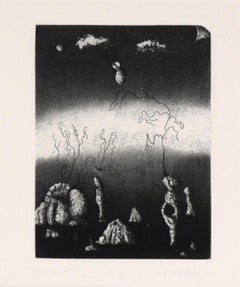 "T.H.U.M.P." - 1975 Surrealist Lithograph on Paper