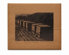 A Group of Six Photos from the "Pile Series", #27/50, Black Ink & Cardboard
