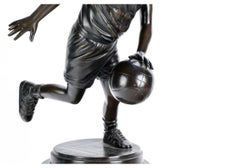 Jim Davidson (American, B. 1962) Bronze, Youth with Basketball