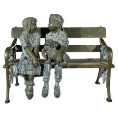 Jim Davidson, (American b. 1962), Young Lovers, Partially weathered green patina