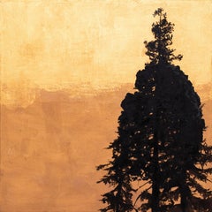 Tree With Mutation, shadowy tree against orange sky