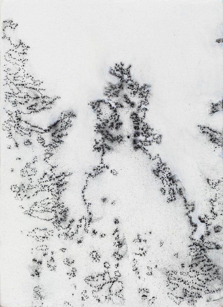 Jim Denney White Tree (Premonition After), black and white painting on panel For Sale at 1stDibs