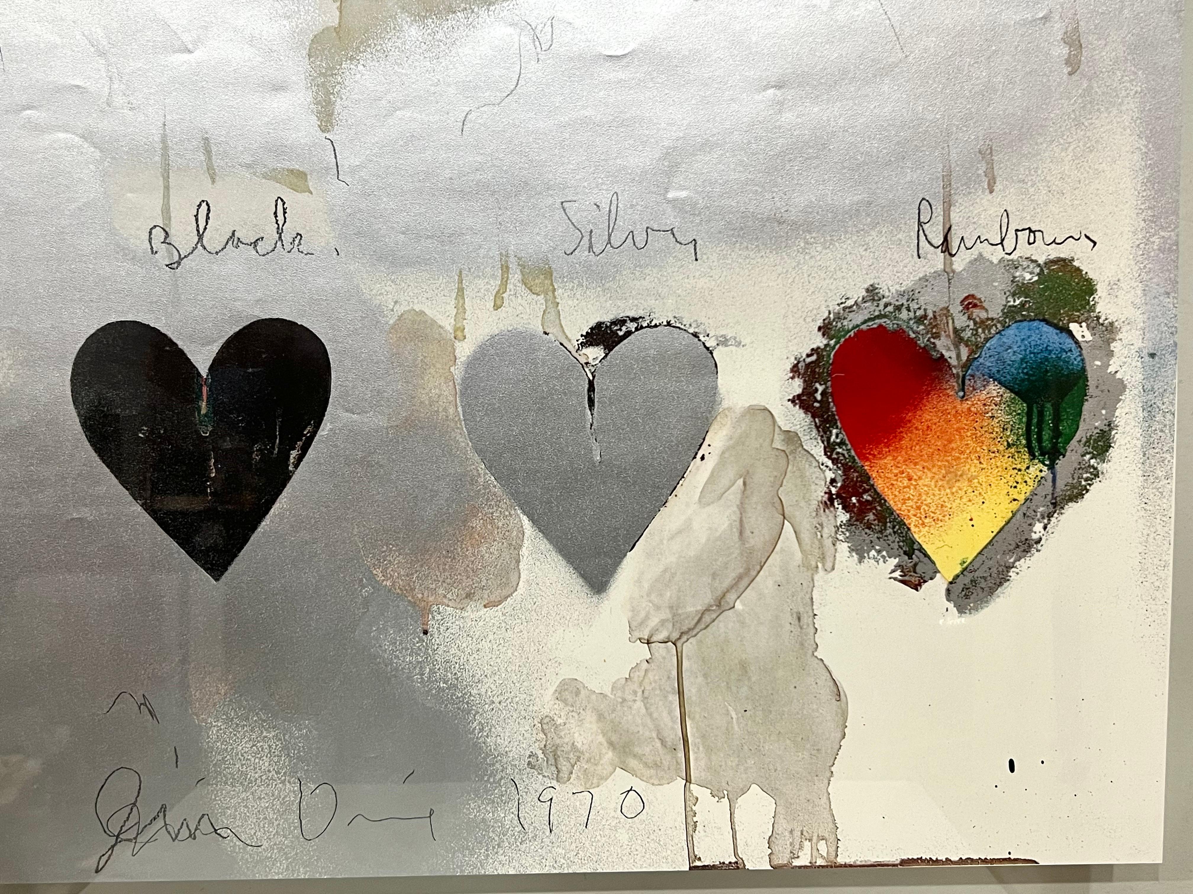 Jim Dine 8 Hearts Lithographie originale signée au crayon en vente 1