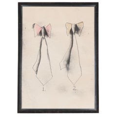 Jim Dine (American, b. 1935) Hand-Colored Lithograph "Ties”, 1976